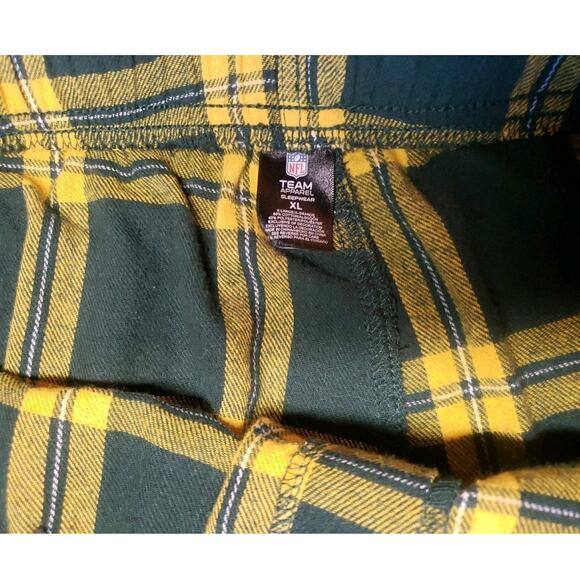 OFFICIAL NFL Team Apparel Green Bay Packers Plaid Lounge/Pajama Pants Men's XL - Picture 3 of 6
